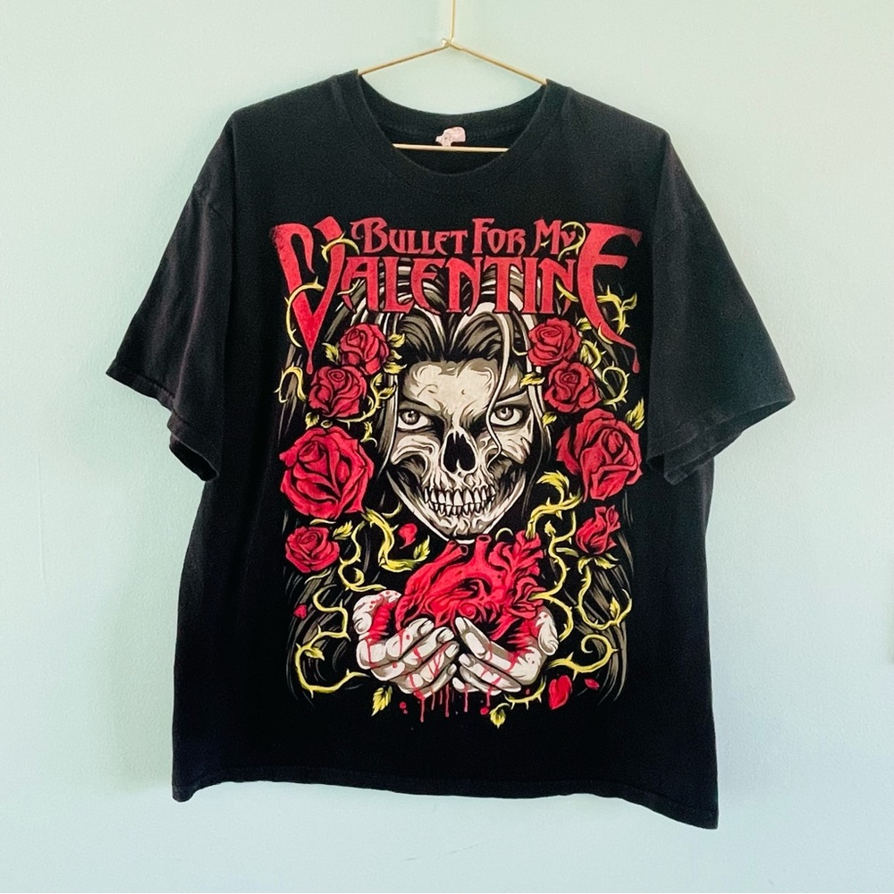 Vintage Bullet For My Valentine Shirt T-Shirt Goth Hot Topic Skull Y2k  Skull XL